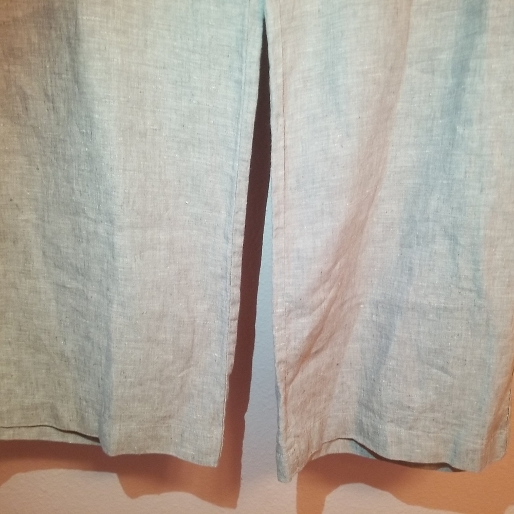Athleta Cabo Linen Wide Leg Pant Grey Size 6 - Picture 5 of 12